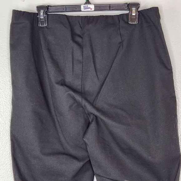 J. Jill Essentials Cotton Black Pull On Ponte Pants With Zip Slash Pockets 14 - Picture 8 of 10